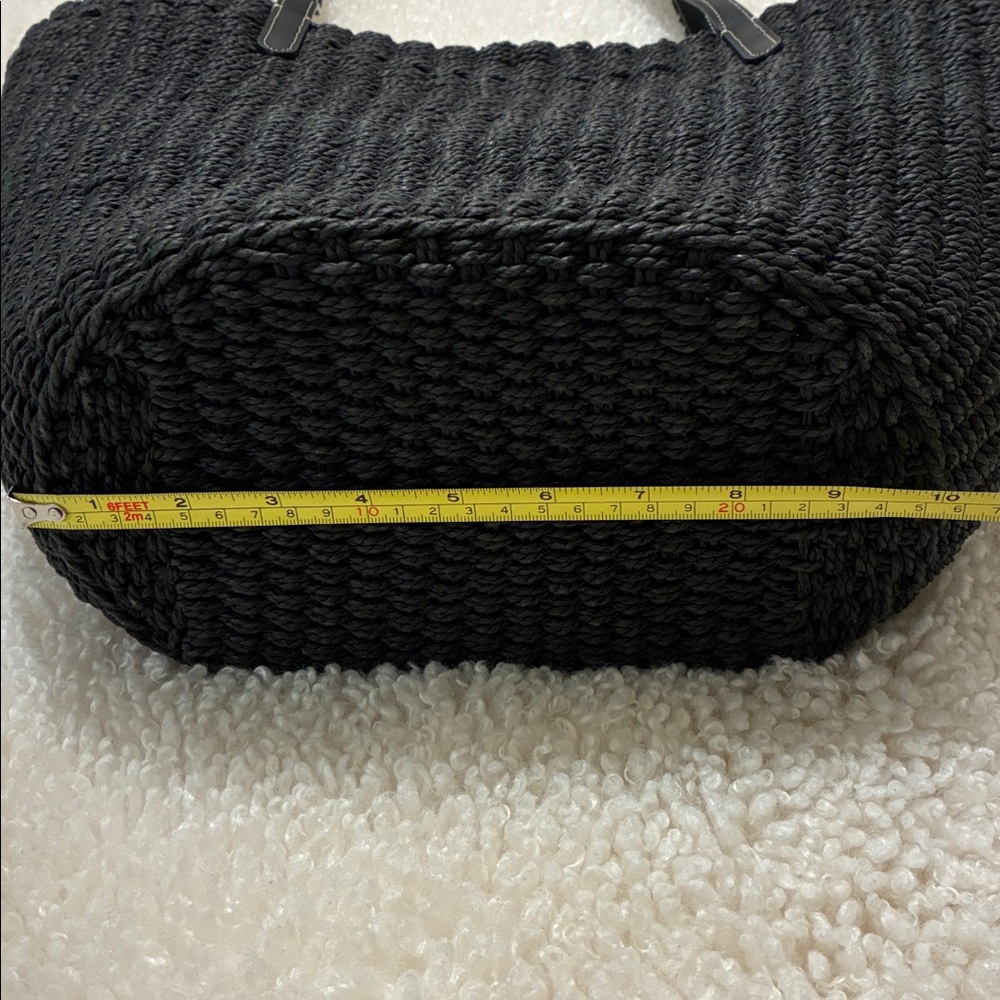Coach Large Black woven Straw Tote - Picture 11 of 12